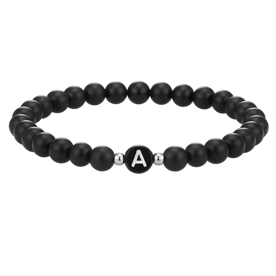 EASTSIDE Armband Buchstaben Achat in Schwarz Armbänder & Armreife 1 ct