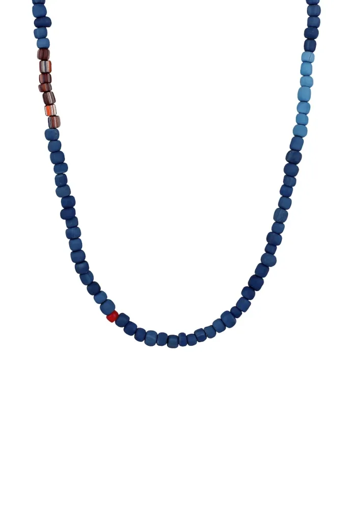 KUZZOI Glas Beads Braun 925 Silber Ketten 1 ct Herren