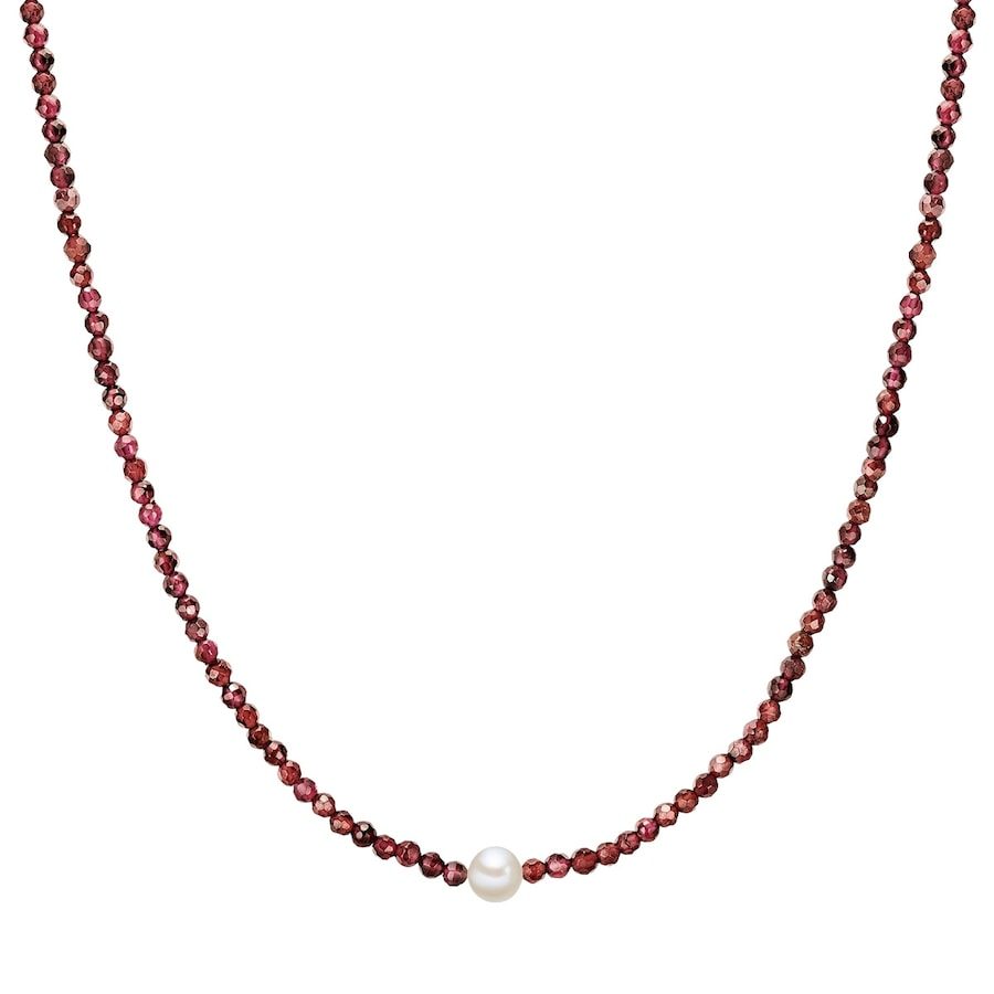 Valero Pearls Perlen-Kette aus Sterling Silber in silber mit Granat Süßwasser-Zuchtperle Ketten 1 ct Damen