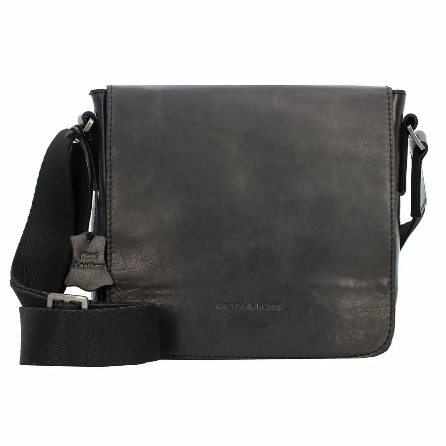 Greenburry Pure Black Umhängetasche Handtaschen 1 ct Schwarz Herren
