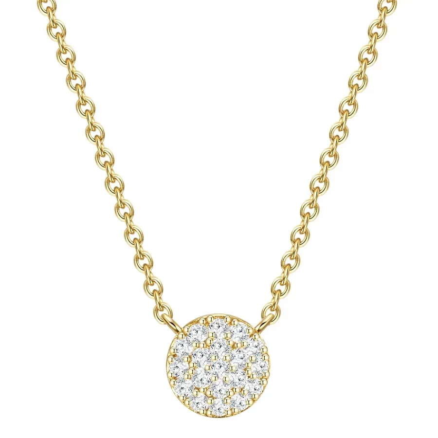 Glanzstücke München Halskette Sterling Silber Zirkonia in Gelbgold Ketten 1 ct Damen