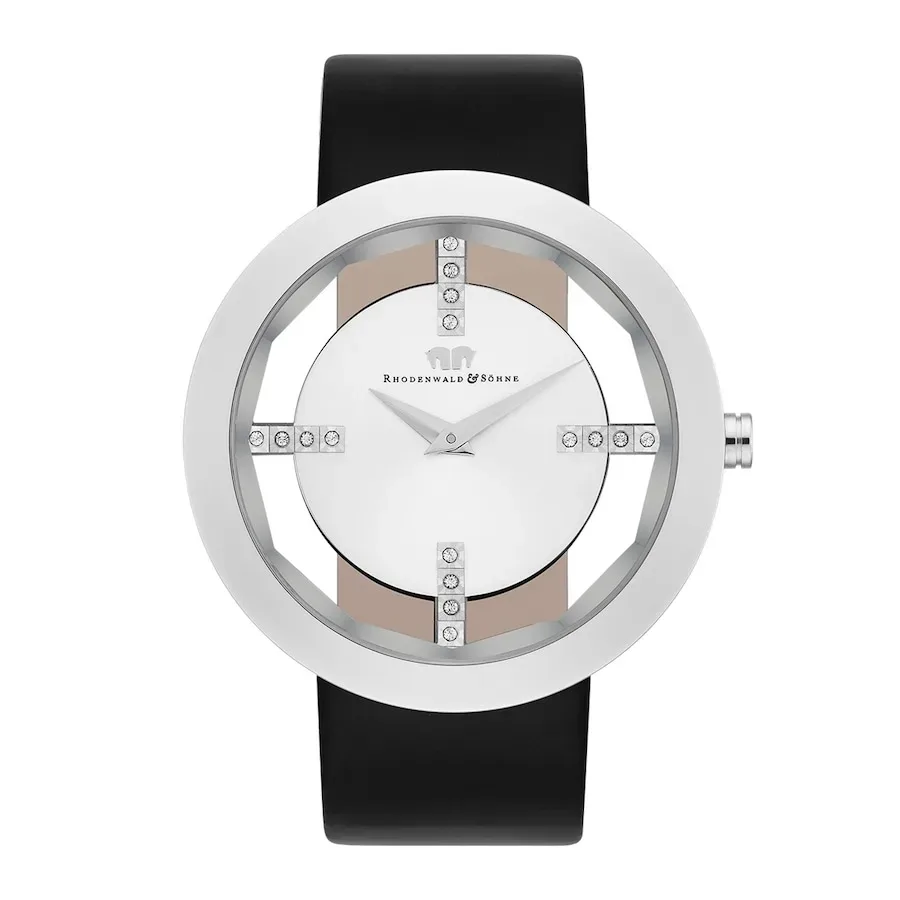 Rhodenwald & Söhne Armband-Uhr Lucrezia aus Echtleder in silber Uhren 1 ct Damen