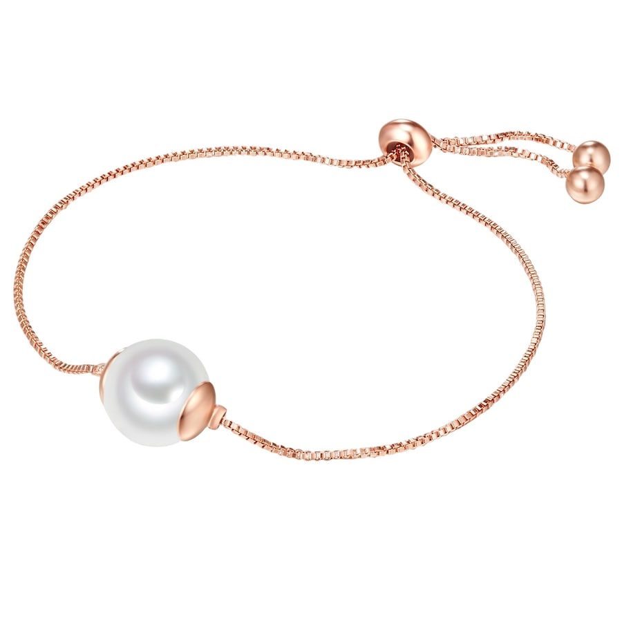 Lulu & Jane Perlen-Armband Messing Muschelkernperle in Roségold Armbänder & Armreife 1 ct Damen