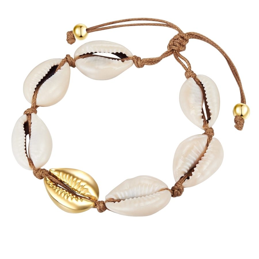 Lulu & Jane Armband Muschel Metall-Legierung in Gelbgold Armbänder & Armreife 1 ct Damen
