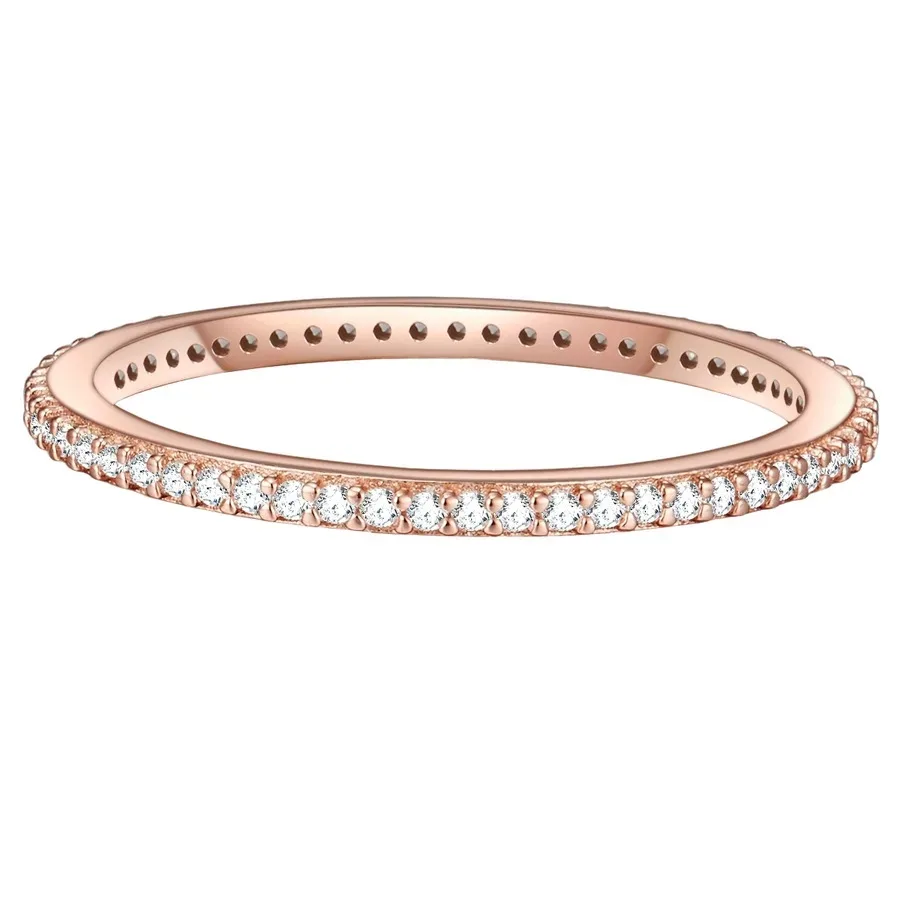 Glanzstücke München Ring aus Sterling Silber in roségold mit Zirkonia Ringe 1 ct Damen