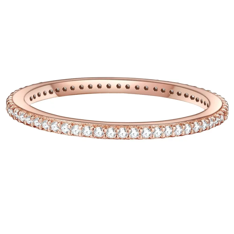 Glanzstücke München Ring aus Sterling Silber in roségold mit Zirkonia Ringe 1 ct Damen