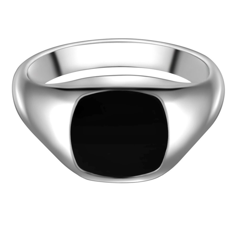 True Rebels Ring aus Edelstahl in silber mit Achat Herrenschmuck 1 ct Herren