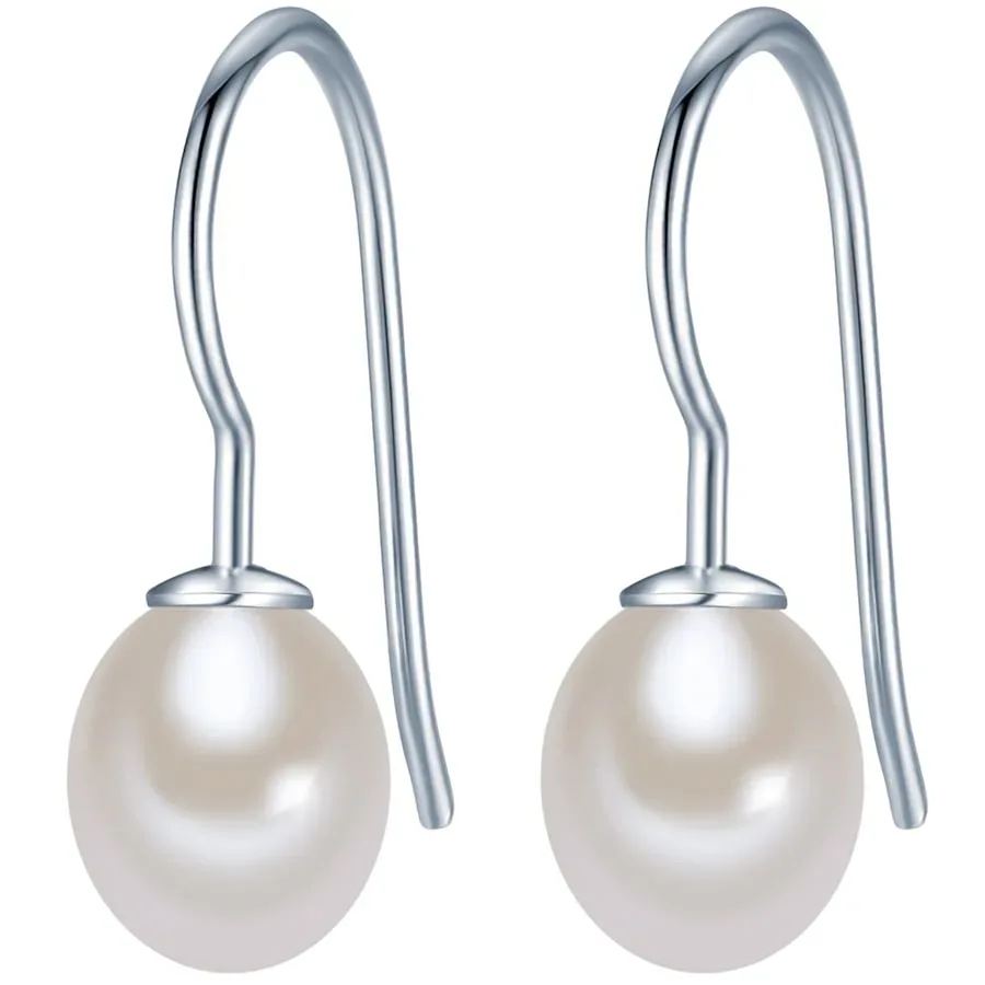 Valero Pearls - Perlen-Ohrhänger, 24mm, Silber