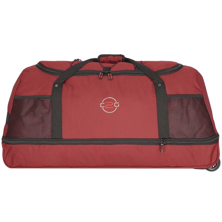 NOWI 2 Rollen Reisetasche 61 cm mit Dehnfalte Reisetaschen 1 ct Rot Herren