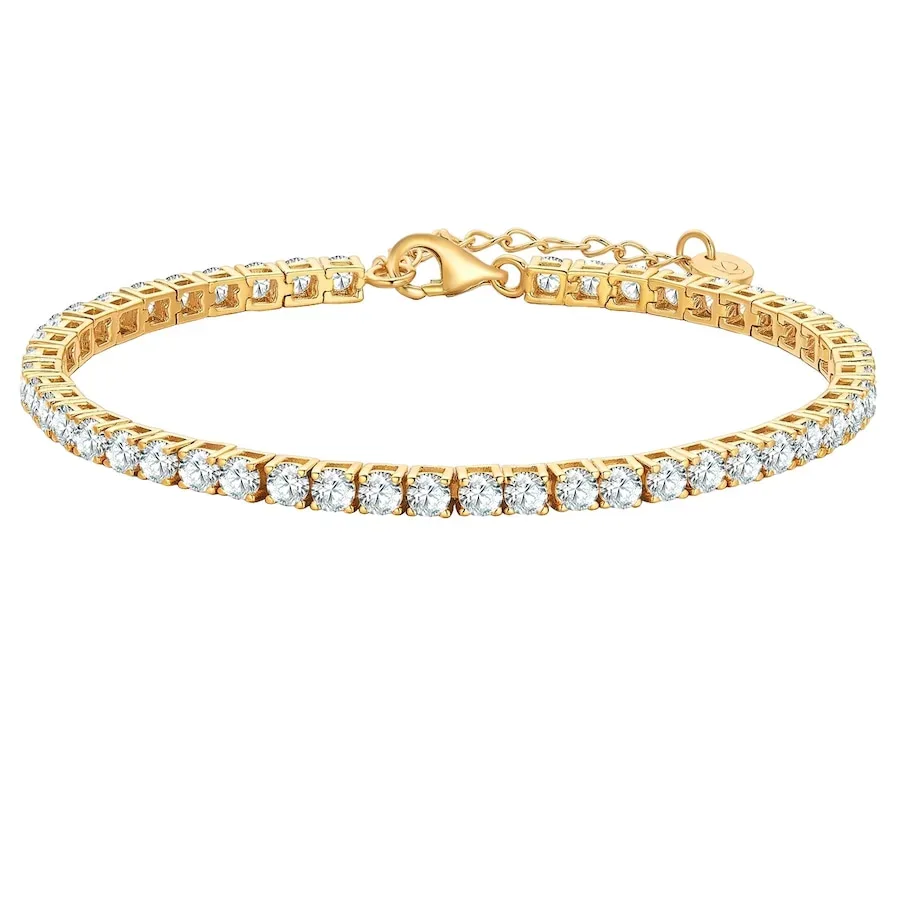 Glanzstücke München Armband aus Sterling Silber in gelbgold mit Zirkonia Armbänder & Armreife 1 ct Damen