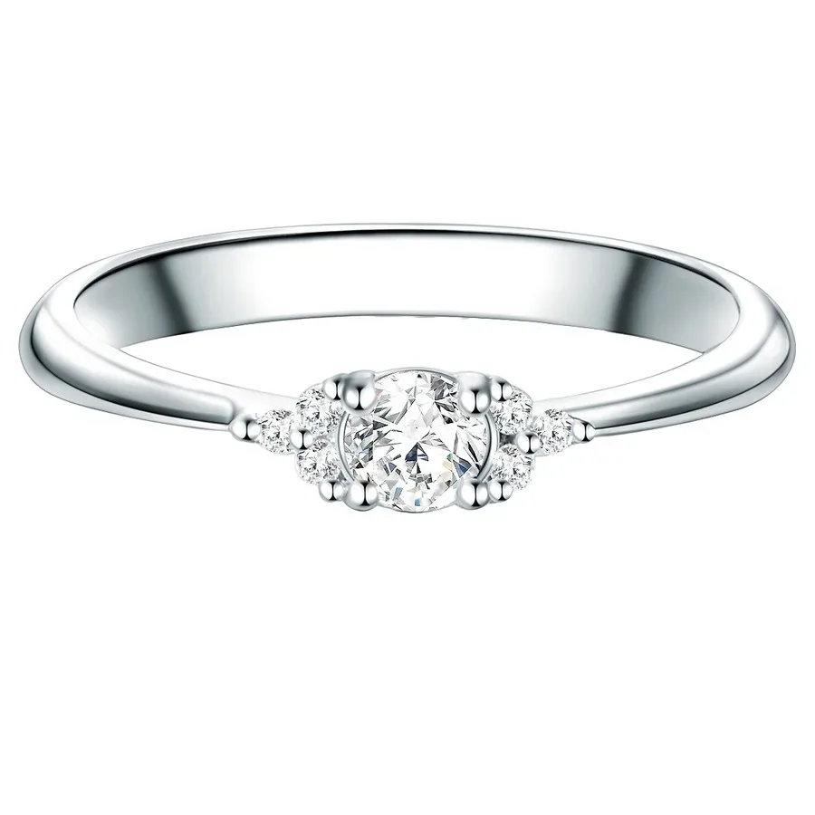 Trilani Ring Sterling Silber Zirkonia in Silber Ringe 1 ct Damen