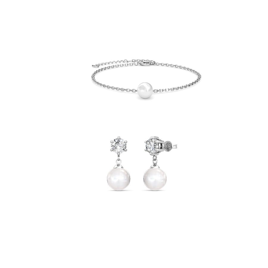 MYC-Paris Pauline Kristallperlen-Set Schmuck-Set 1 ct Weiss Damen