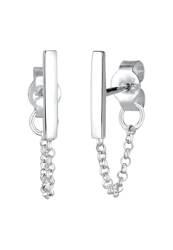 Elli Kette Trend Geo Basic 925 Sterling Silber Ohrringe 1 ct Damen