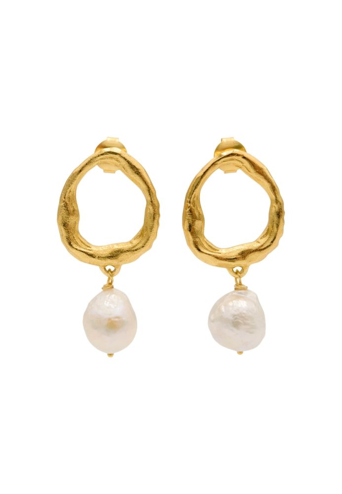 Haze & Glory Perlen Ohrstecker - La Pearl 925 Silber Ohrringe 1 ct Damen