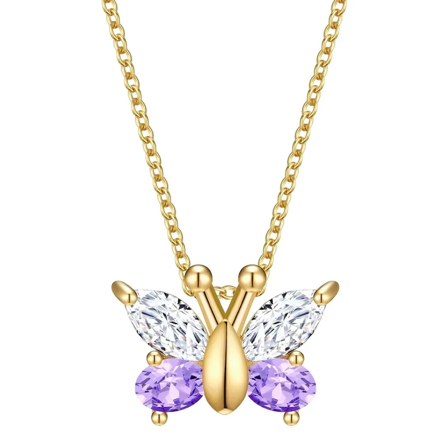 Rafaela Donata - Halskette Schmetterling, 42cm, Gold