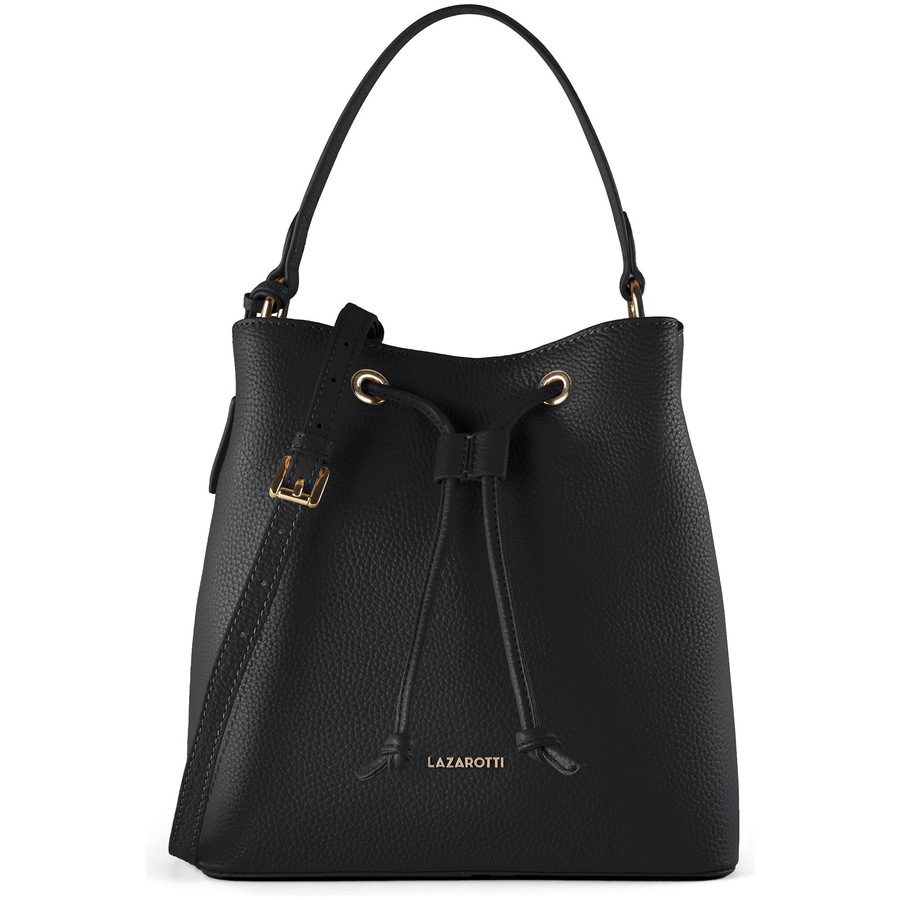 Lazarotti Bologna Leather Beuteltasche Handtaschen 1 ct Schwarz Damen