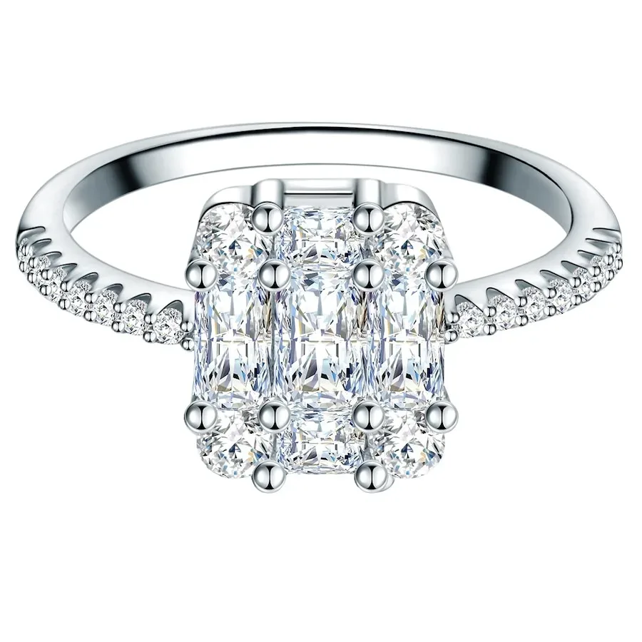 Trilani Ring aus Sterling Silber in silber mit Zirkonia Ringe 1 ct Damen