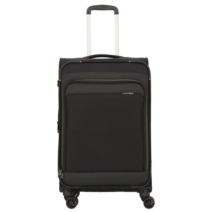 d & n Travel Line 9504 4 Rollen Trolley M 67 cm mit Dehnfalte Reisetaschen 1 ct Schwarz Herren