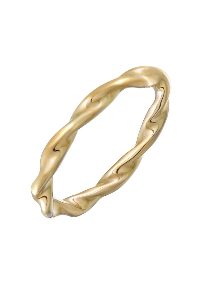 Elli Elli Ring Bandring Stapelring Gedreht Farbe Gold für Damen Ringe 1 ct