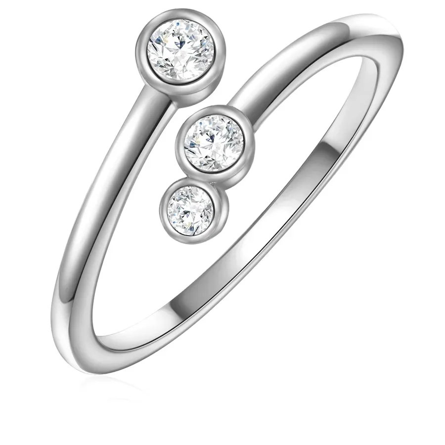 Glanzstücke München Ring Sterling Silber Zirkonia in Silber Ringe 1 ct Damen