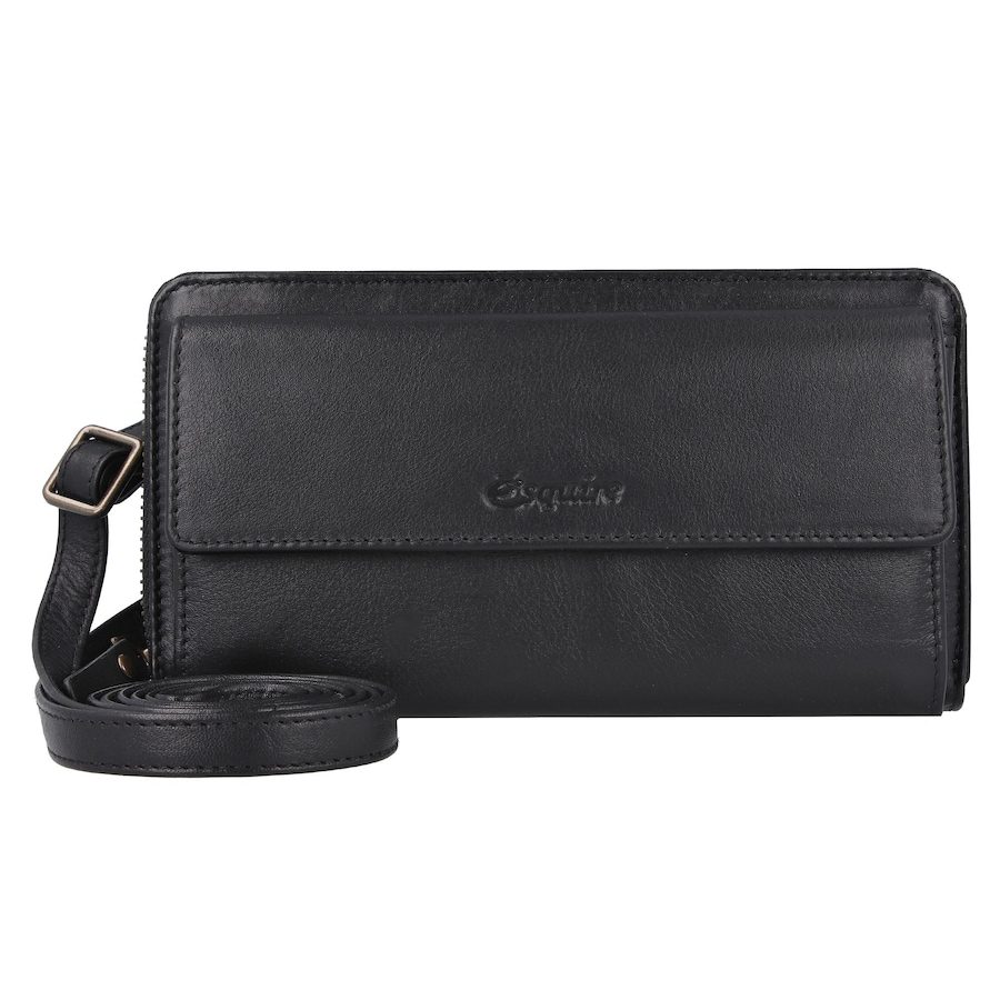 Esquire Peru Handytasche Leder 19 cm Portemonnaies 1 ct Schwarz Damen