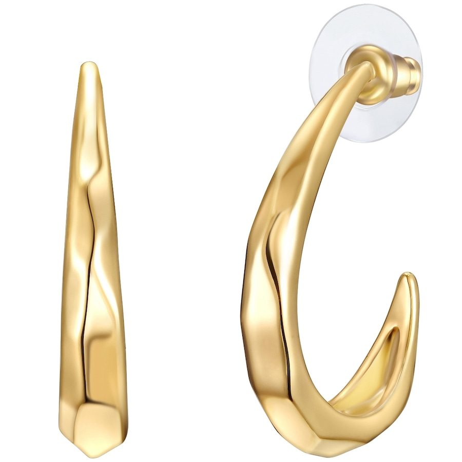 Lulu & Jane Creolen aus Metall in Gelbgold Ohrringe 1 ct Damen