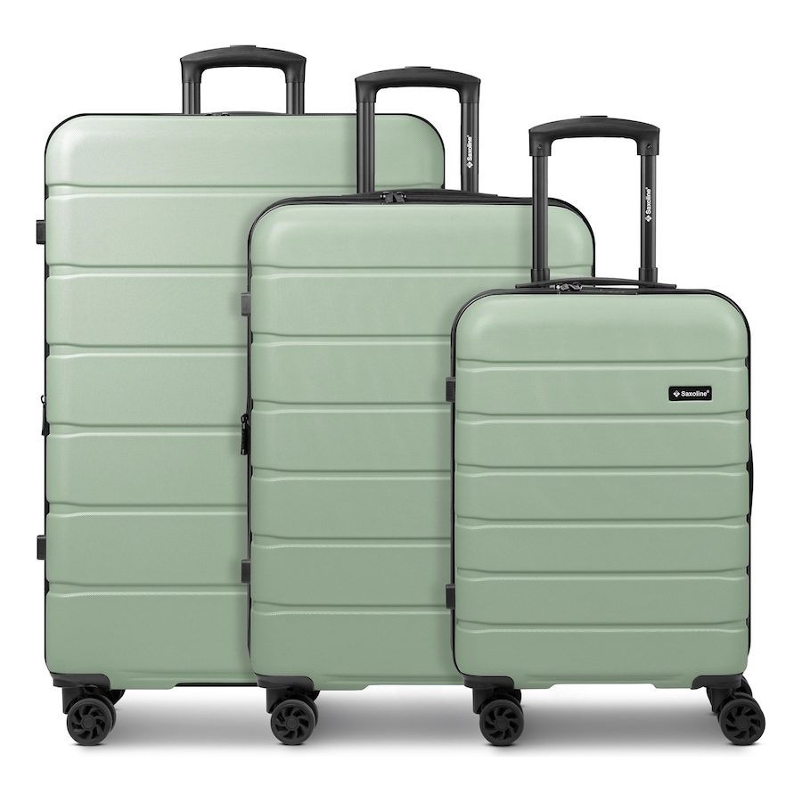 Saxoline Miami 4 Rollen Kofferset 3-teilig mit Dehnfalte Koffer & Trolleys 1 ct Grün Herren
