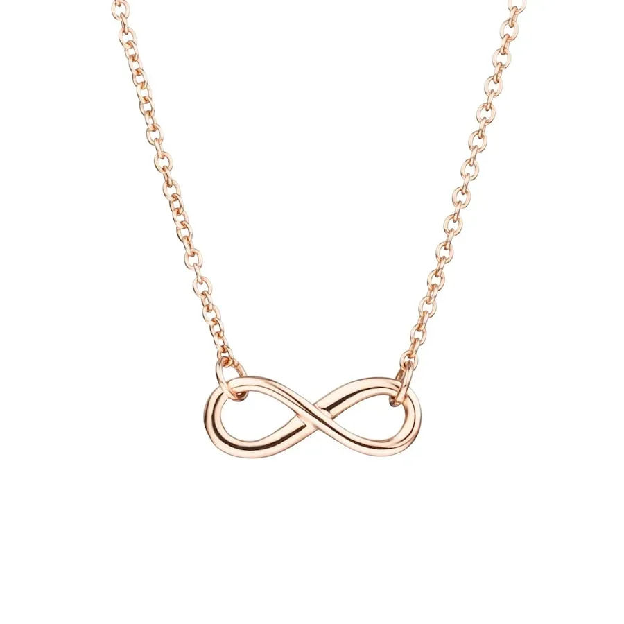 Glanzstücke München Halskette Infinity aus Sterling Silber in gelbgold Ketten 1 ct Damen