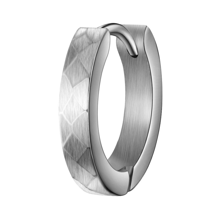 True Rebels Creolen aus Edelstahl in Silber Ohrringe 1 ct Herren