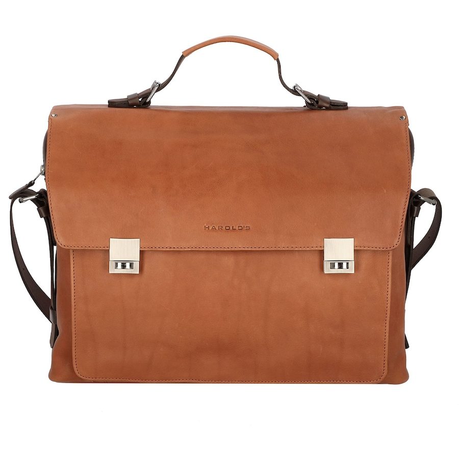 Harold's Ivy Aktentasche Leder 41 cm Laptopfach Laptoptaschen 1 ct Braun Herren