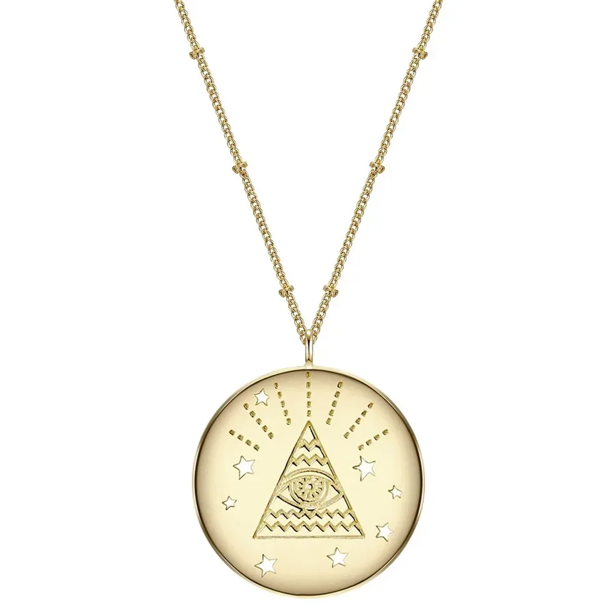 Glanzstücke München Halskette Allsehendes Auge Sterling Silber in Roségold Ketten 1 ct Damen