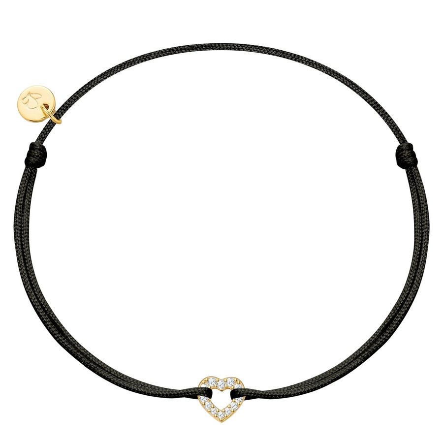 Glanzstücke München Armband Herz aus Sterling Silber in gelbgold mit Zirkonia Armbänder & Armreife 1 ct Damen