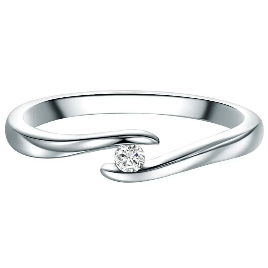 Trilani Diamant-Ring aus Sterling Silber in silber mit Diamant Ringe 1 ct Damen