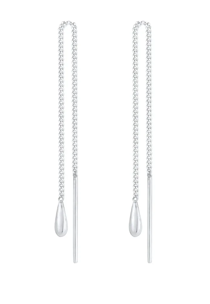 Elli - Ohrringe Hänger Tropfen, One Size, Silber
