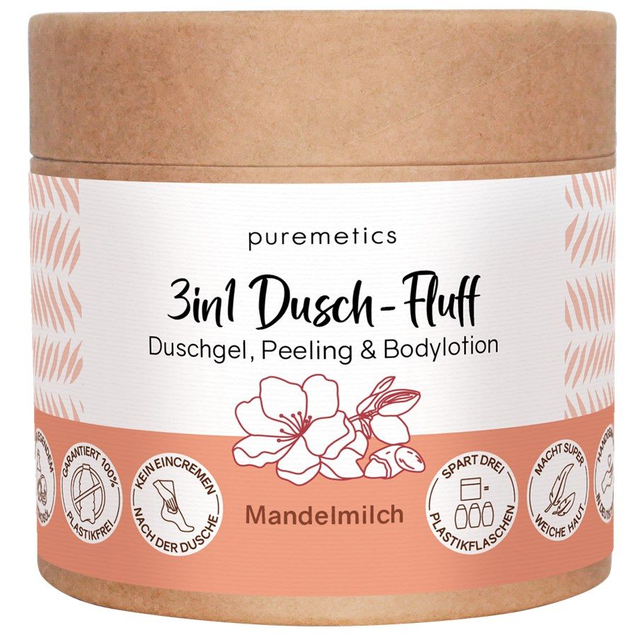 puremetics Dusch-Fluff Mandelmilch Körperpeeling 250 g Damen