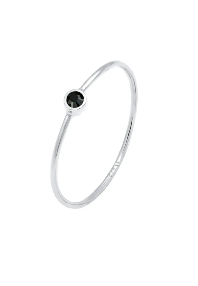 Elli Stapelring Basic 925 Silber, mit Kristallen von Swarovski® Ringe 1 ct Damen