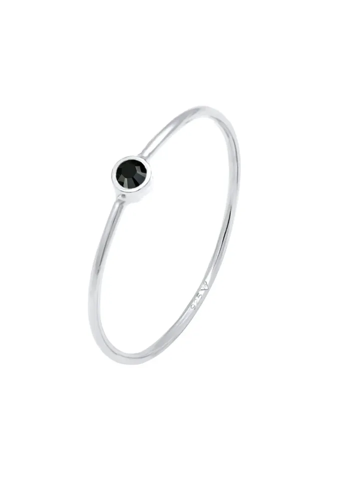 Elli Stapelring Basic 925 Silber, mit Kristallen von Swarovski® Ringe 1 ct Damen