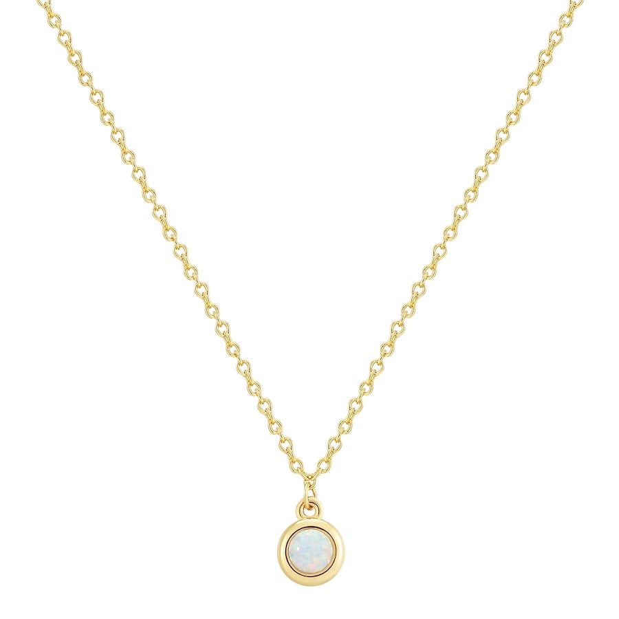 Glanzstücke München Halskette aus Sterling Silber in gelbgold mit Opal (synth.) Ketten 1 ct Damen