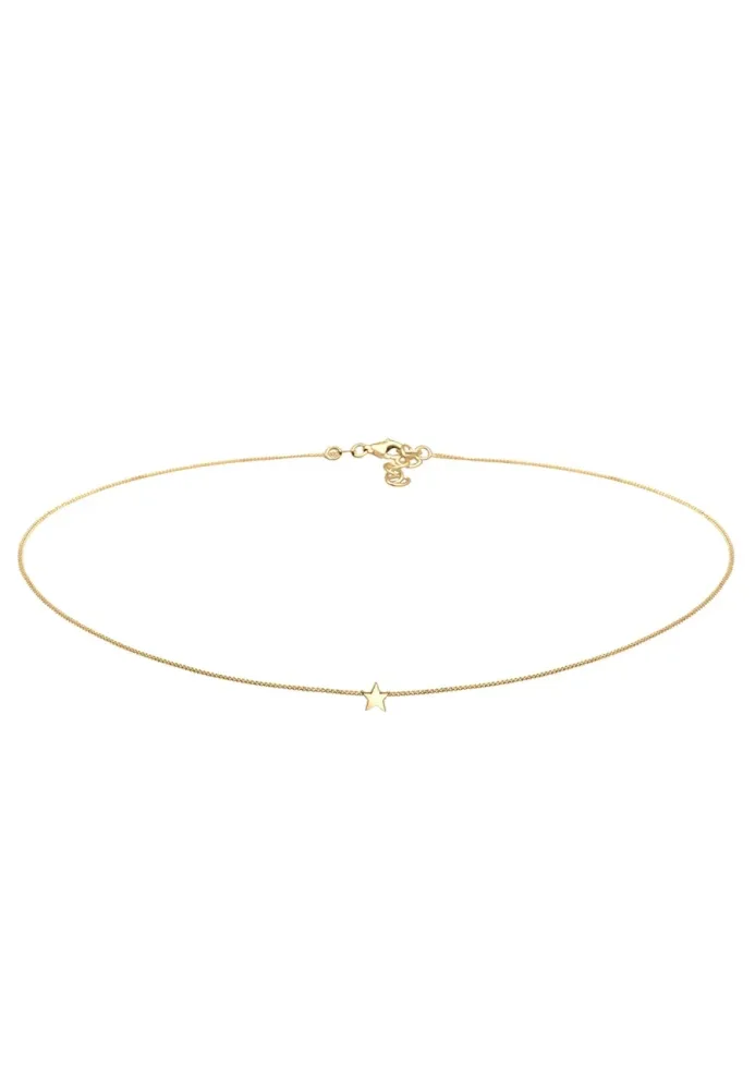 Elli Basic Stern Astro Choker 925 Sterling Silber Ketten 1 ct Damen