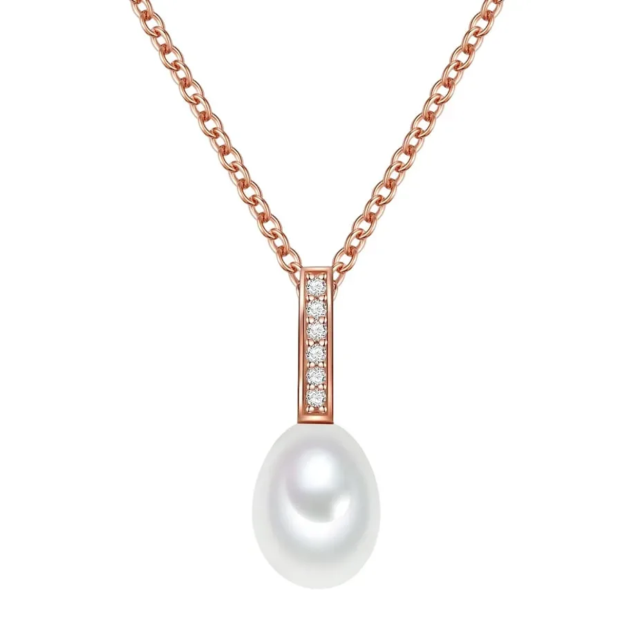 Valero Pearls - Halskette, 42cm, Goldrosa