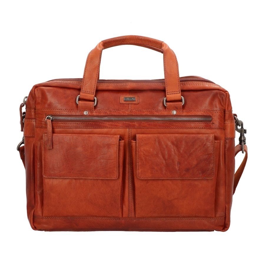 Spikes & Sparrow Aktentasche Leder 41 cm Laptopfach Laptoptaschen 1 ct Coral Herren