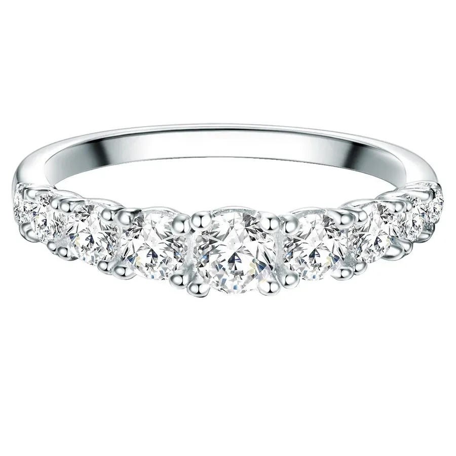 Trilani Ring aus Sterling Silber in silber mit Zirkonia Ringe 1 ct Damen