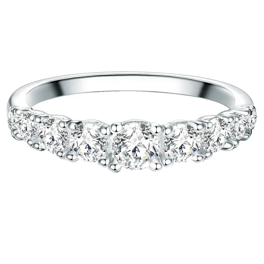 Trilani Ring aus Sterling Silber in silber mit Zirkonia Ringe 1 ct Damen