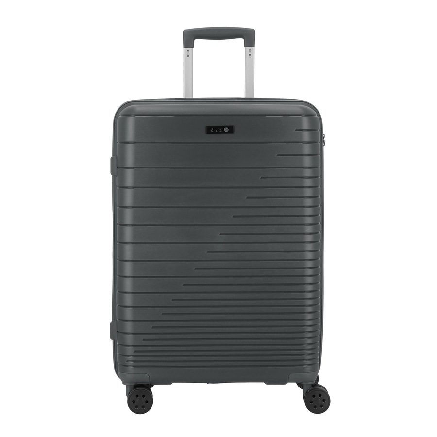 d & n Travel Line 4600 4 Rollen Trolley M 65 cm Reisetaschen 1 ct Grau Herren