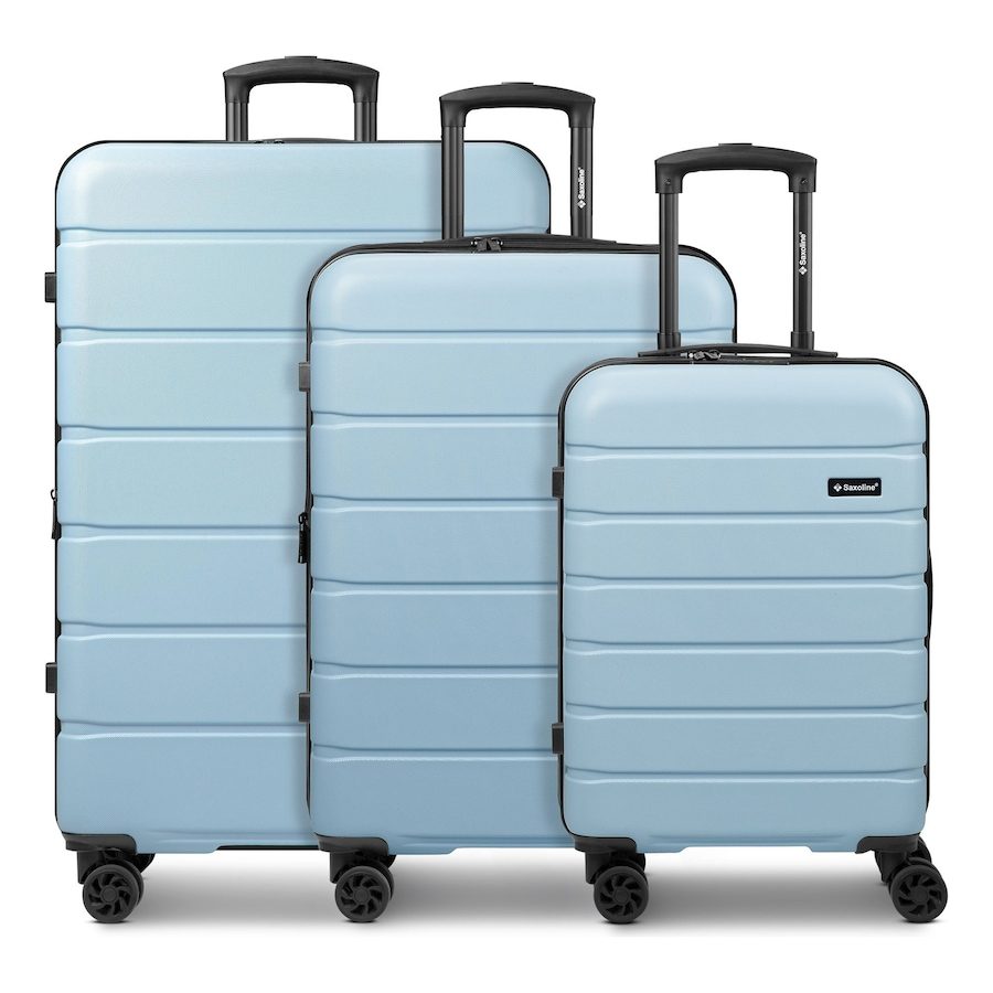 Saxoline Miami 4 Rollen Kofferset 3-teilig mit Dehnfalte Koffer & Trolleys 1 ct Grau Herren