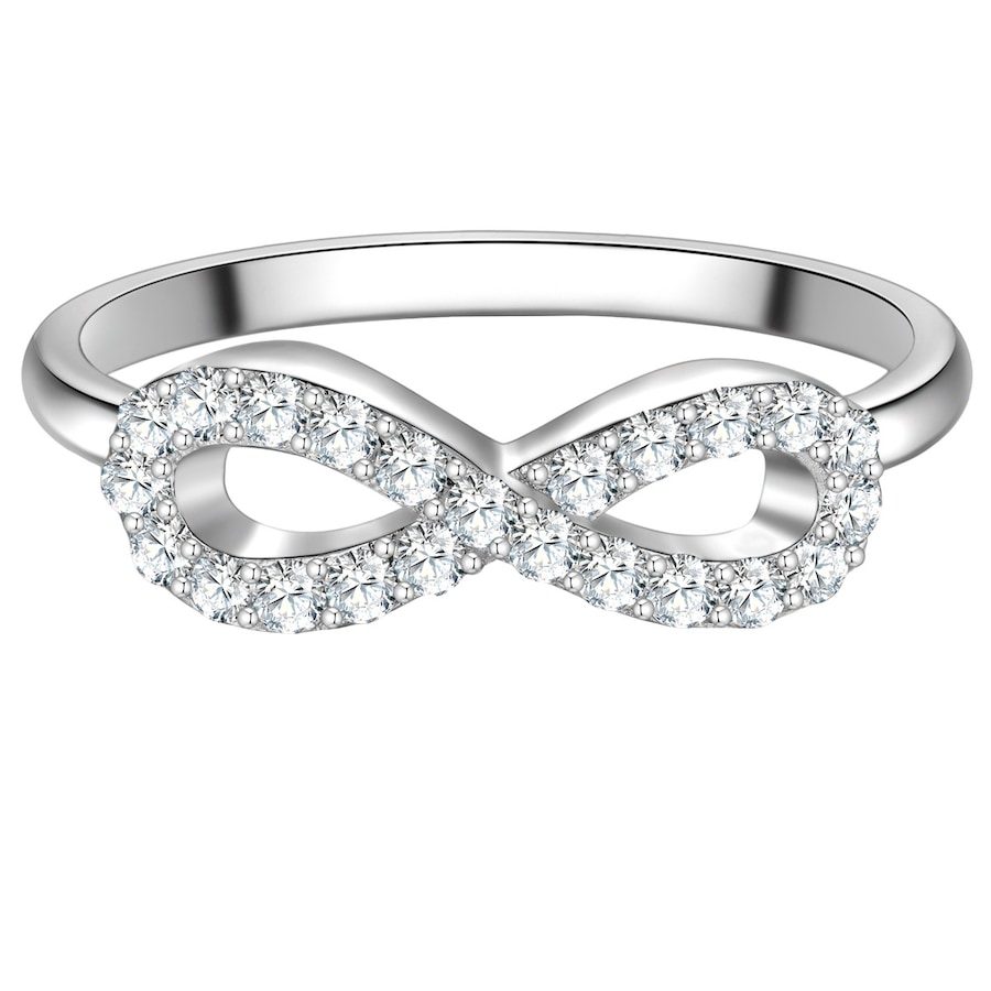 Trilani Ring Infinity aus Sterling Silber in silber mit Zirkonia Ringe 1 ct Damen