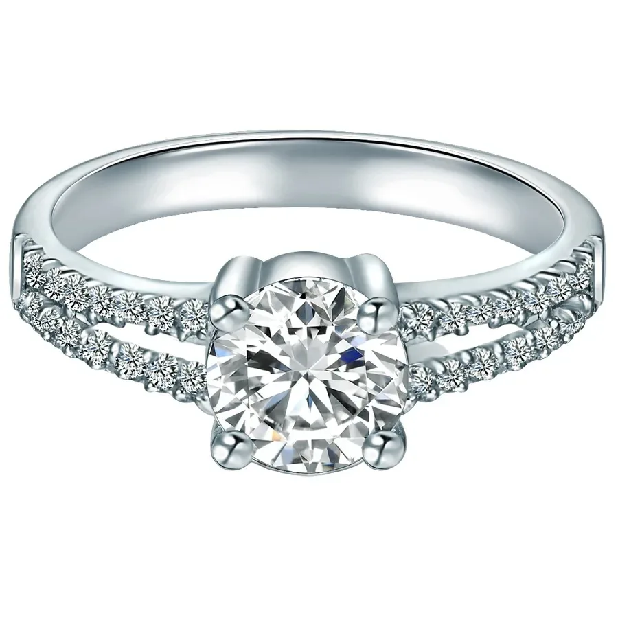Trilani Ring aus Sterling Silber in silber mit Zirkonia Ringe 1 ct Damen
