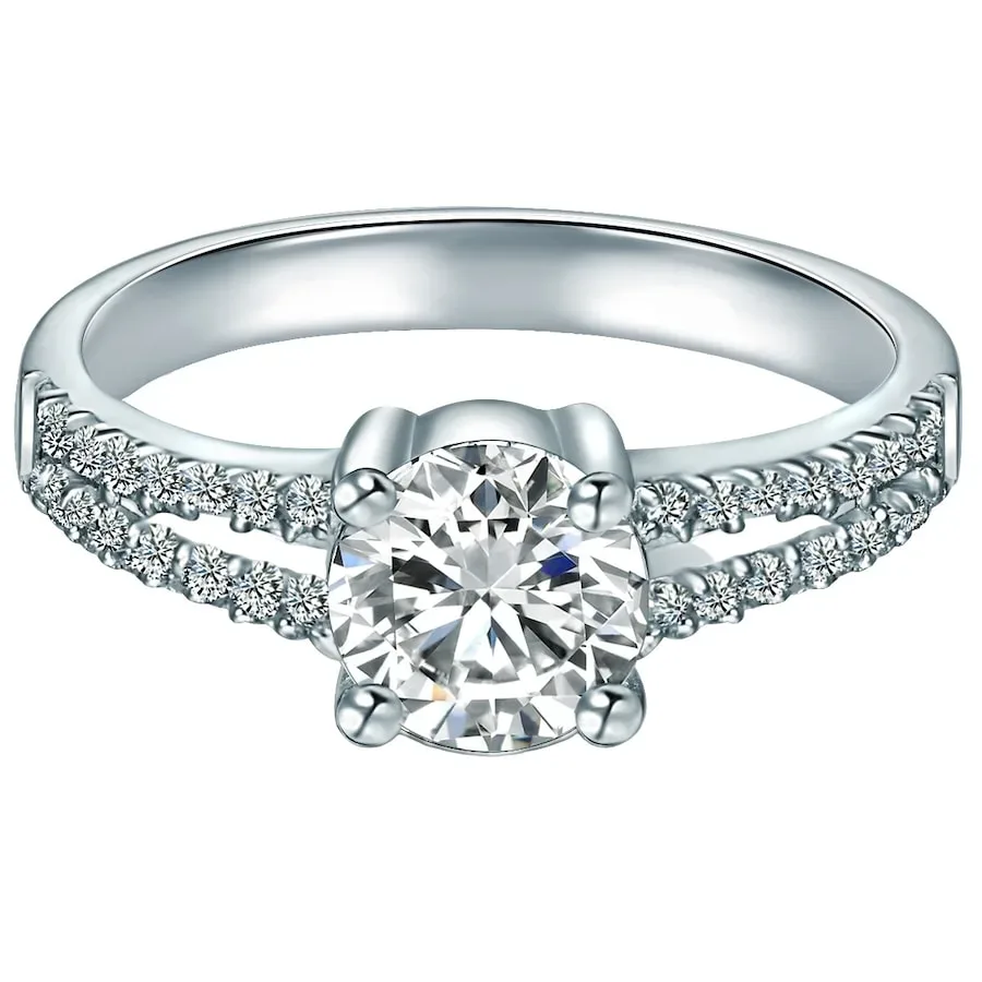 Trilani Ring aus Sterling Silber in silber mit Zirkonia Ringe 1 ct Damen