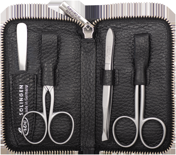 ERBE Inox Reißverschluß-Etui Schwarz Nägel kürzen 1 ct