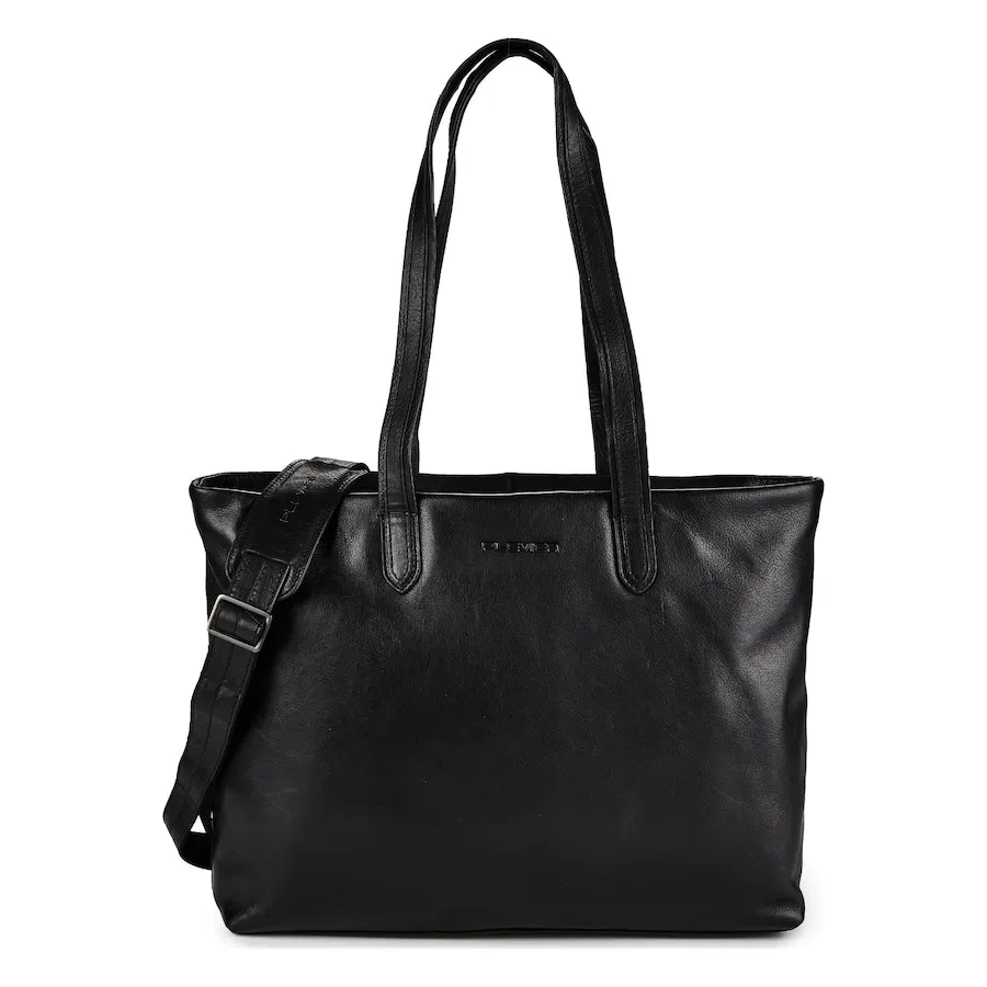 Plevier Catz Aktentasche RFID Schutz Leder 43 cm Laptopfach Laptoptaschen 1 ct Schwarz Damen